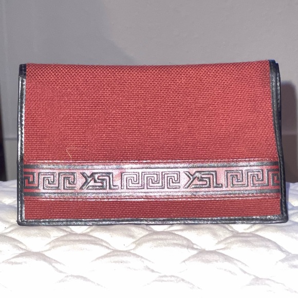Mens Yves Saint Laurent Vintage Red and Black Wallet - Picture 1 of 9